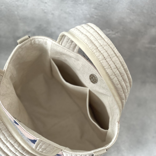 ⚮̈ミナペルホネン runrunrun pink ×ヌビ まるっこトート ヌビバッグ