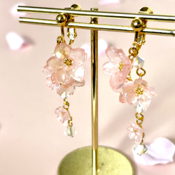 春待ち桜のイヤリング(ピアス)＊春色新作2023 1枚目の画像