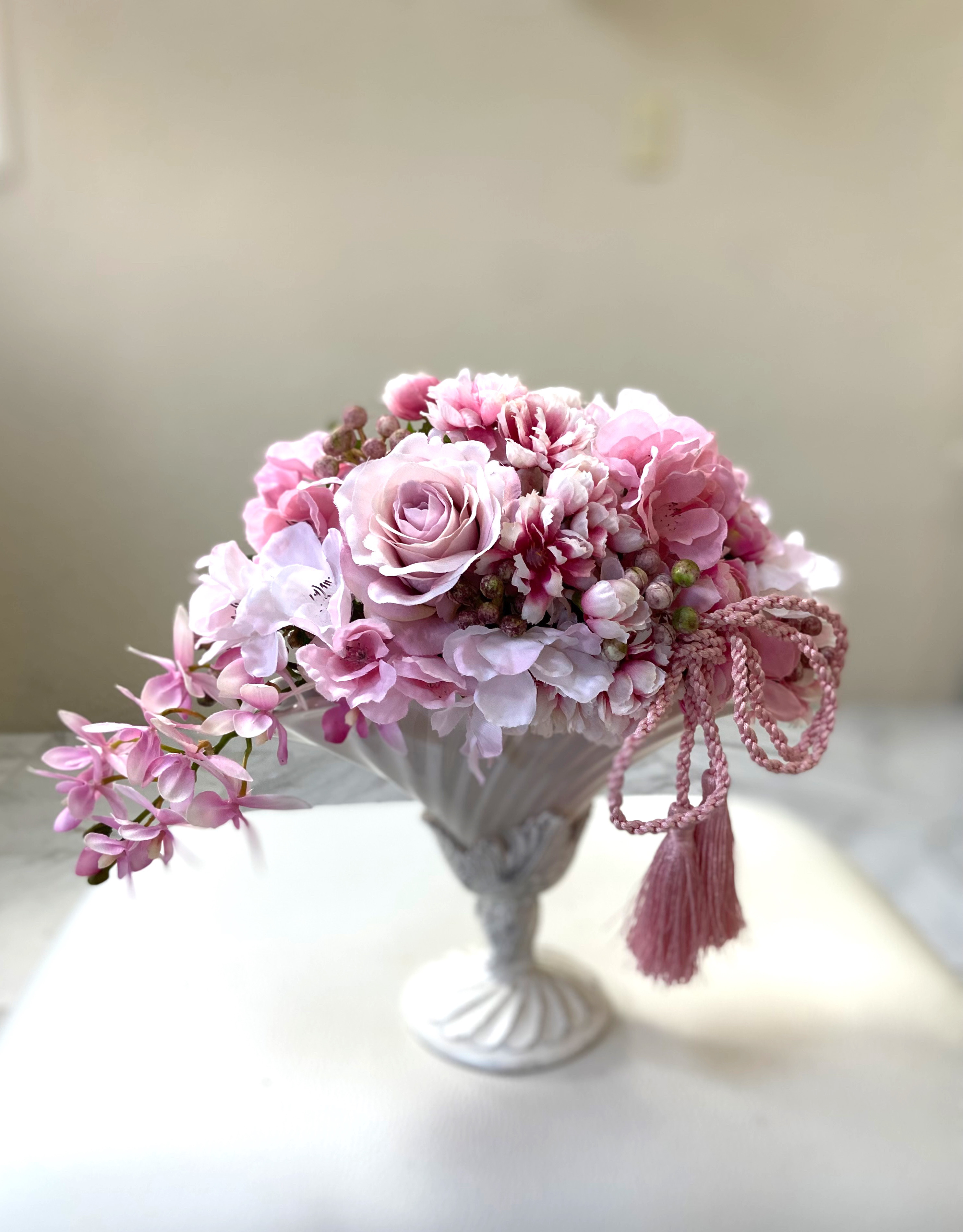 桜のアレンジ  【プレゼント　入学祝い　就職祝い　新築祝い　母の日のプレゼントにも…】