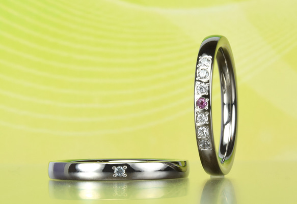オリジナル結婚指輪【素心７】7つ星MG-016 5枚目の画像