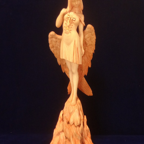 Santini 天使と女性の彫刻 Santini 天使と女性の彫刻