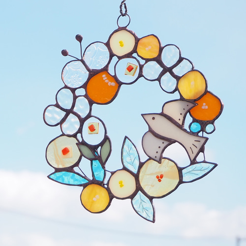 ステンドグラス・初夏・花のリース - KGLASS GALLERY | minne