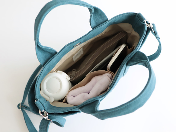 カジュアルトートmini（赤）２way　身軽なお出かけに 8枚目の画像