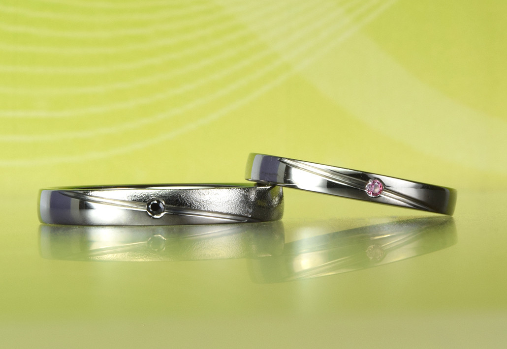 結婚指輪(マリッジリング)シンプルさが人気。一筋の星明かりがテーマ～Starlight～星明かり～【MG－022】