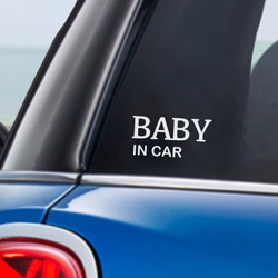 Baby in car「tシンプル」【おまけステッカー付】ベビーインカー オリジナルステッカー　カーサイン 4枚目の画像