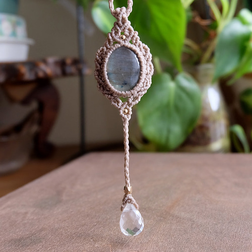 Manoalino マダガスカル産ラブラドライトネックレス Flower×Labradorite Necklace(マダガスカル産セミオーダー