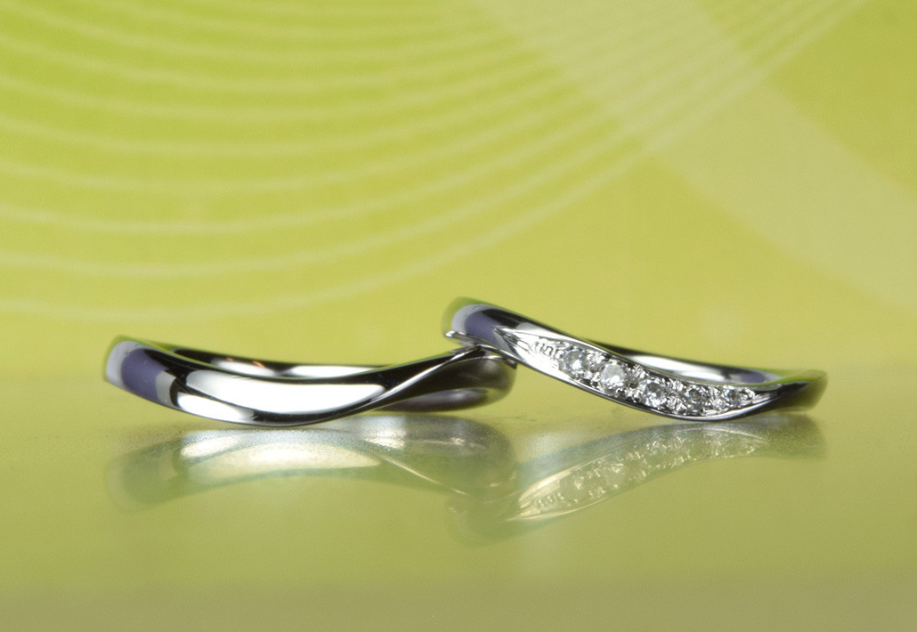 人気モデル＜Coast/コースト｜5stone＞【指が長く見える結婚指輪シリーズです。】【MG-036】