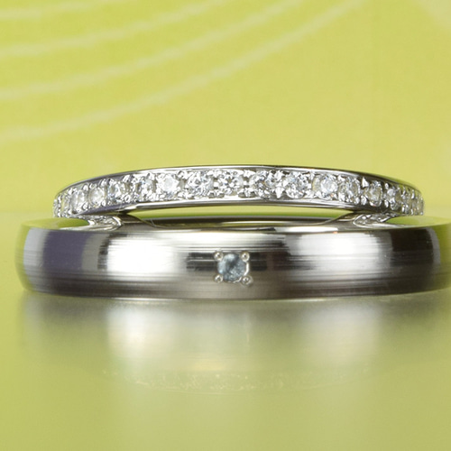 結婚指輪 K18YG オーバル ダイヤモンド フルエタニティ リング