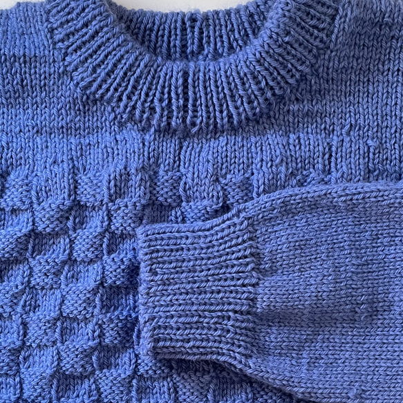 手編みのセーター8 メリノウール100% 5枚目の画像