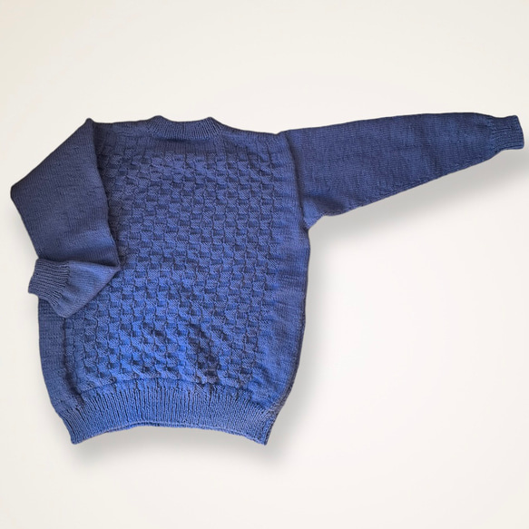 手編みのセーター8 メリノウール100% 3枚目の画像