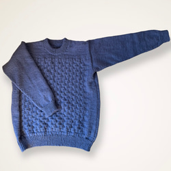 手編みのセーター8 メリノウール100% 2枚目の画像