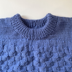 手編みのセーター8 メリノウール100% 4枚目の画像