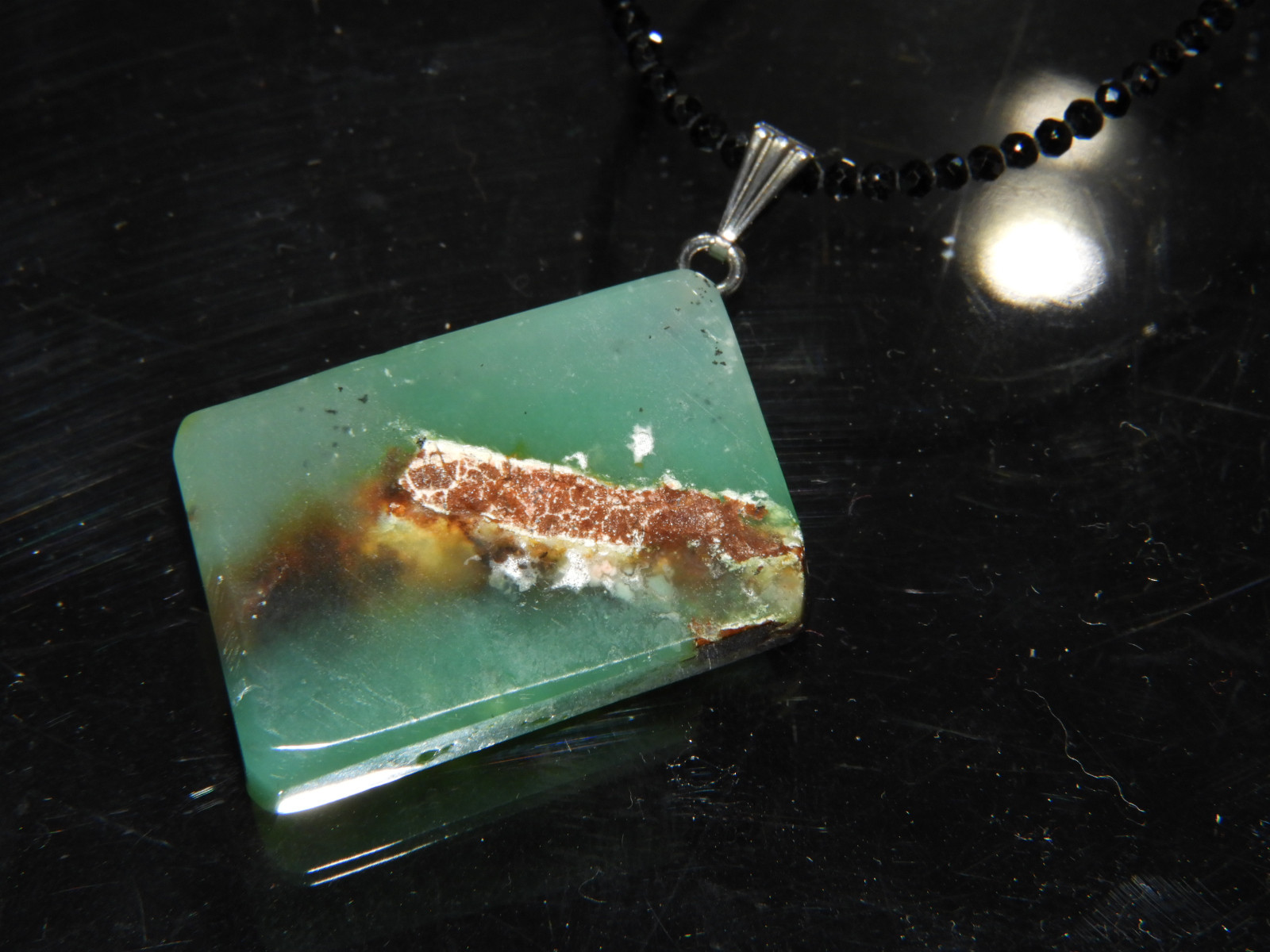 グリーンの美しい色合い！オーストラリアの宝！クリソプレーズのペンダント！メイドインジャパン　天然石5