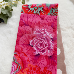 かんたん半衿　リバーシブル　南国の花ピンク×大きめドット 5枚目の画像