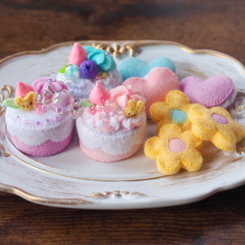 ハートロールケーキ♡パステルくまちゃん 取り扱え