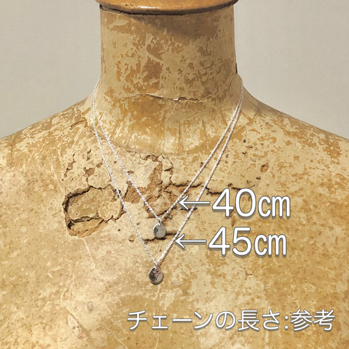 ペンダント　14K 刻印　あり 1文字刻印【N】ミニプレートペンダント/silver925 /No.00196366
