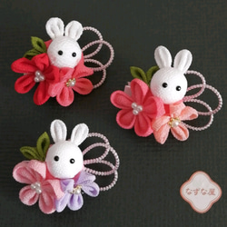 つまみ細工 ベビーヘアクリップ ひな祭り 初節句 お正月 七五三 髪飾り