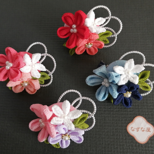 つまみ細工 ベビーヘアクリップ ひな祭り 初節句 お正月 七五三 髪飾り  