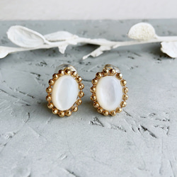 ブルー系コッパーと小粒天然石のピアス ブルー系コッパーと小粒天然石のピアス