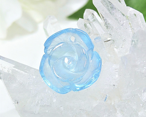 高品質潤艶アクアマリン薔薇彫り☓希少アクアマリンヘマタイト共生デザブレ 9bc5d4a7f500442c30d8bf0caa0053