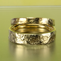 日本伝統｜K18和紙柄結婚指輪＜WASHI　和紙＞【MG-043-001】 4枚目の画像