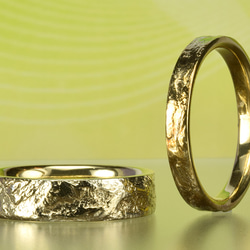 日本伝統｜K18和紙柄結婚指輪＜WASHI　和紙＞【MG-043-001】 5枚目の画像