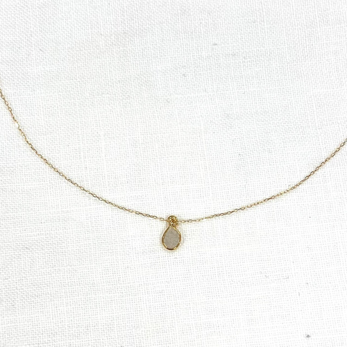 K18 GOLD】18金 スライスダイヤモンド ペンダント40cm 18KN3(4月誕生石