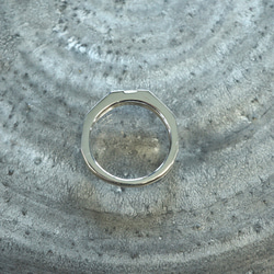 【受注製作】PT950　３mmプリンセスカットダイヤモンド・KAKUKAKUリング 9枚目の画像