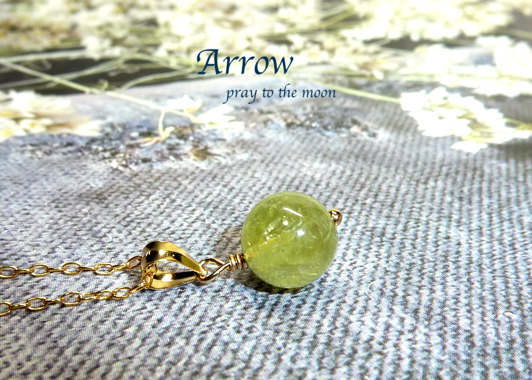 生命力を高める＊グリーンガーネット（ツァボライト）ネックレス＊14kgf