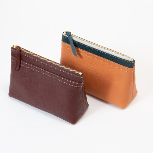 ポーチ-型紙【アトリエケーアイ レザークラフト ハンドメイド 革 本格