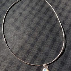 ❁Rainbow tear necklace All silver925❁宝石質エチオピアンプレシャスオパール 11枚目の画像