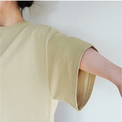 【浴衣ルームウェアNanafu】が作った大人のゆったりロングTシャツ（ミモザ）【綿100%・日本製】 Nanafu 4枚目の画像