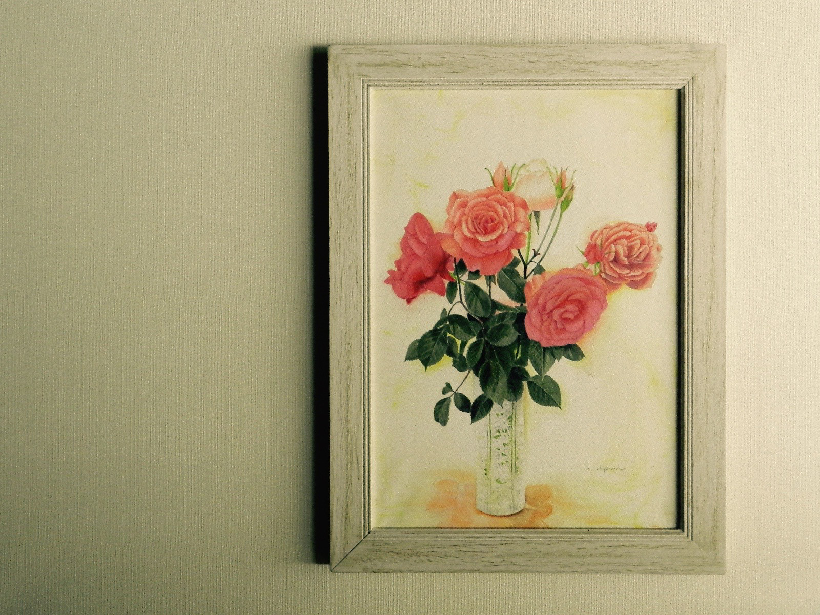 【miseru　ー薔薇と花瓶ー】原画額装品