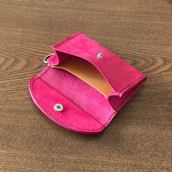 ちょいスリムなミニ財布 ✨イタリアンレザー(ピンク) 6枚目の画像