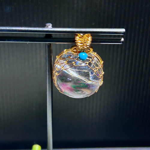 アイリスクォーツ/虹入り水晶 スフィア 20mm 天然石ペンダント アイリスクォーツ/虹入り水晶 スフィア 20mm 天然石ペンダント