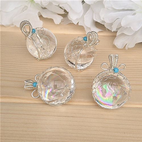 アイリスクォーツ／虹入り水晶 スフィア 20mm 天然石ペンダント