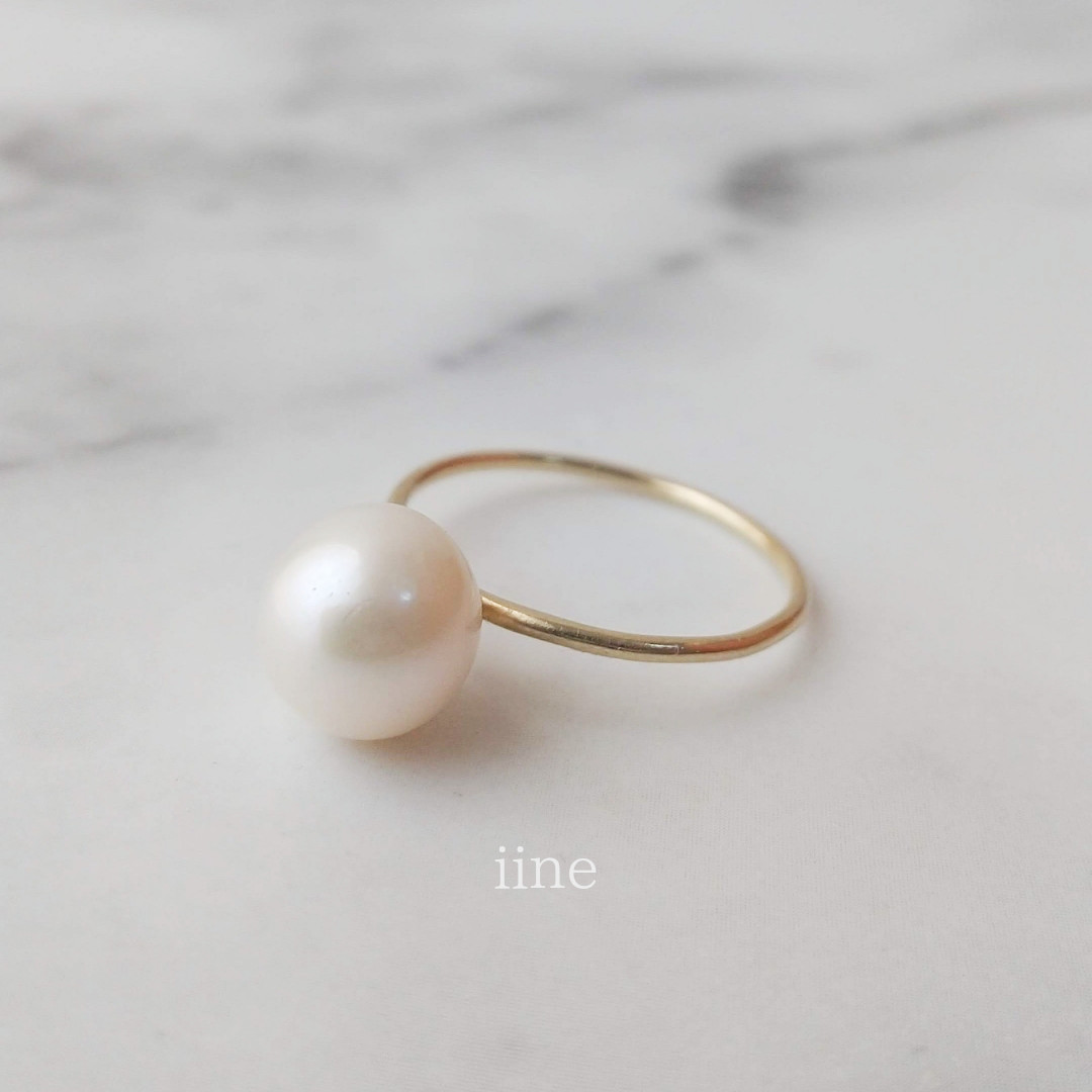 【k10】うっとり見惚れる大粒パール*日常からオケージョンまで*k10淡水パールリング