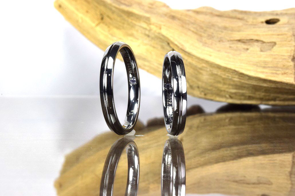 黒の結婚指輪　ラスタースリム ブラック　MG-157