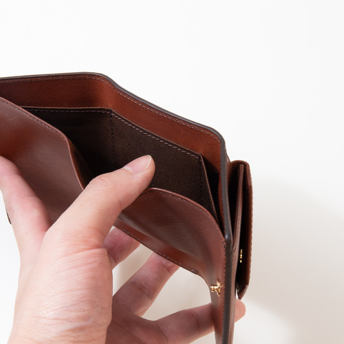 三つ折り札入れ-型紙【アトリエケーアイ レザークラフト ハンドメイド