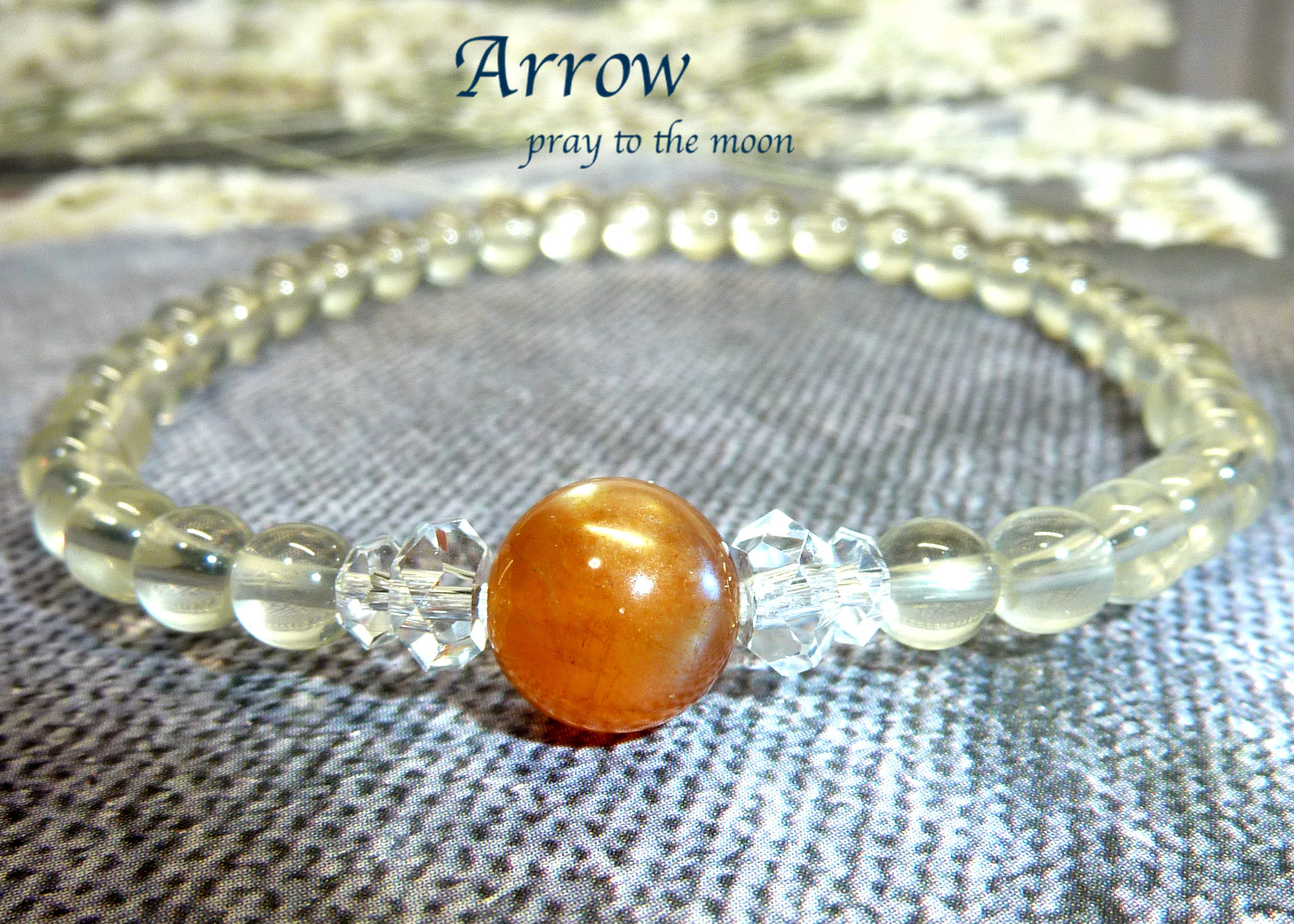 マイナスエネルギーを排出する＊プラジオクレースムーンストーンとゴールデンラブラドライトブレスレット