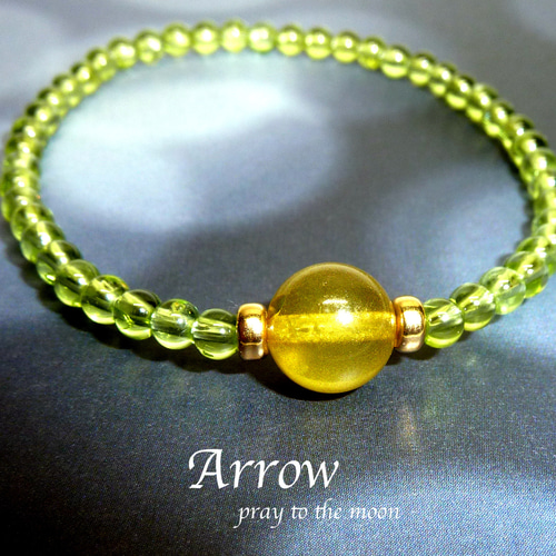 14kgfグリーンアンバーブレスレット 【公式通販】