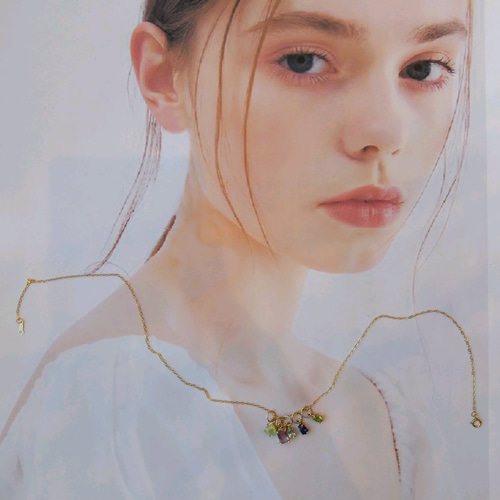 ★mikia×beams★天然石ネックレス★美品★ 極小天然石の華奢ネックレス ネックレス・ペンダント U & Mi