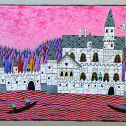 アムステルダム、運河の街並み 絵画 奥村ユズル 通販 809553