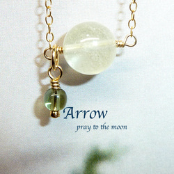 レア＊カルマを浄化＊リビアングラスとモルダバイトチャームネックレス