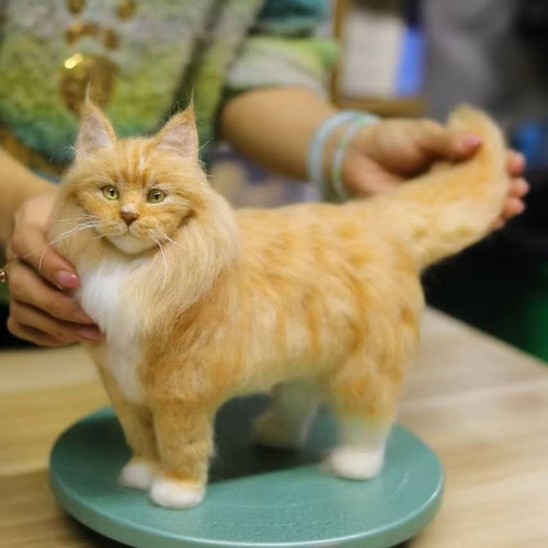 オーダーメイドペット】羊毛フェルト、うちの子 猫ぬいぐるみ オーダーメイドペット】羊毛フェルト、うちの子 猫ぬいぐるみ