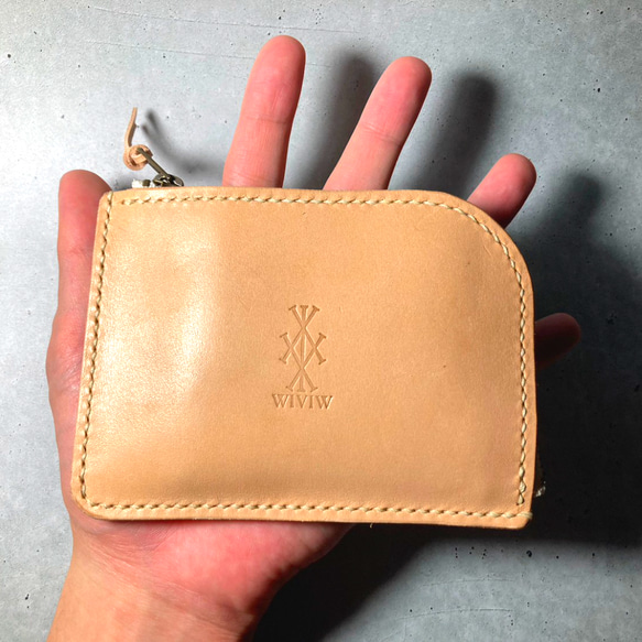 ミニマル本革な財布【あなたのための手縫い】 wiviwファスナーミニウォレット 15枚目の画像
