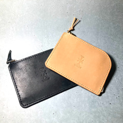 ミニマル本革な財布【あなたのための手縫い】 wiviwファスナーミニウォレット 1枚目の画像