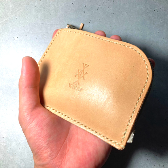 ミニマル本革な財布【あなたのための手縫い】 wiviwファスナーミニウォレット 14枚目の画像
