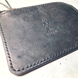 ミニマル本革な財布【あなたのための手縫い】 wiviwファスナーミニウォレット 9枚目の画像