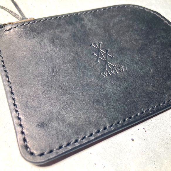 ミニマル本革な財布【あなたのための手縫い】 wiviwファスナーミニウォレット 9枚目の画像